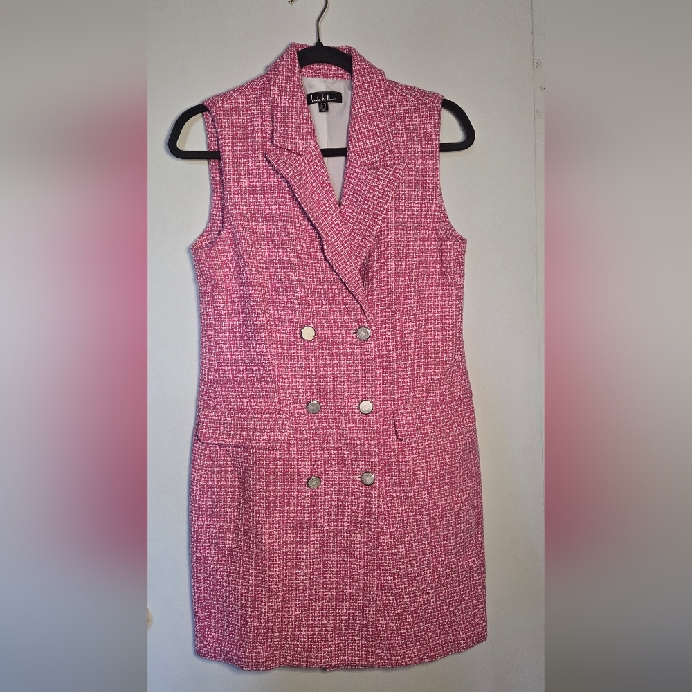 Nicole Miller Pink and White Patterned Garment - Picture 2 of 13